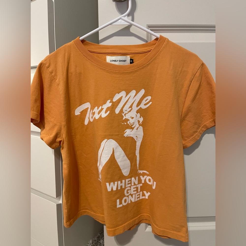 LIMITED EDITION Lonely ghost text me when you get lonely baby tee XL